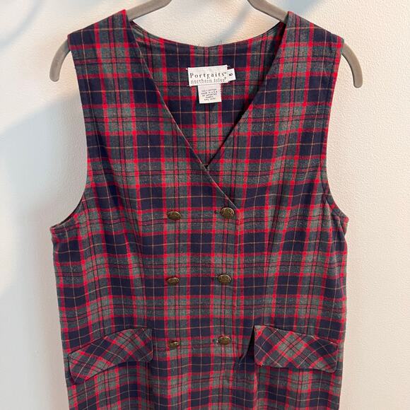 Vintage Portraits by Northern Isles Plaid 100% Cotton Dress Size 6 - Picture 2 of 6